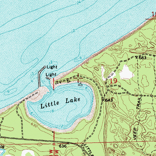 Topographic Map of State Waterways Commission Dock, MI