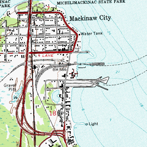 Topographic Map of Marathon Oil Company, MI