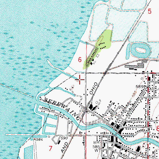 Topographic Map of Evangelical United Brethren Campground, MI