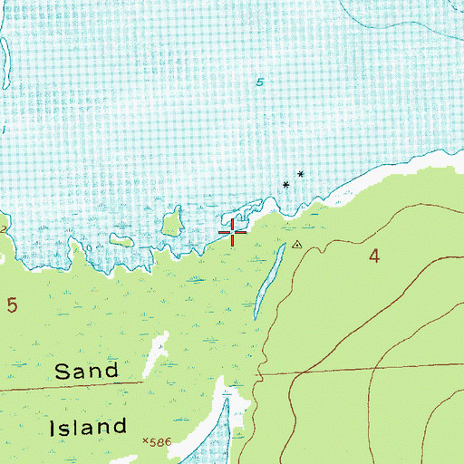 Topographic Map of West Noebish Channel Upper Range, MI