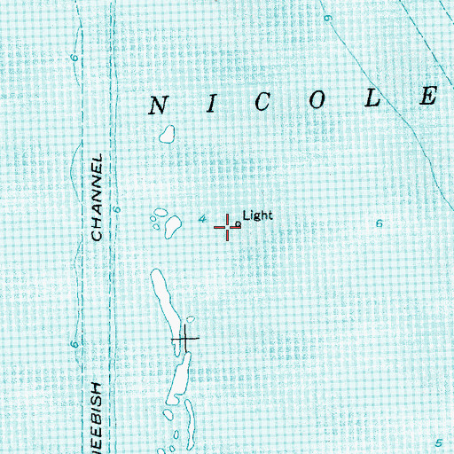 Topographic Map of Middle Neebish Channel Range, MI