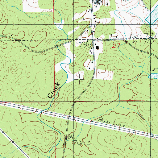 Topographic Map of Church of God of Prophecy, AL