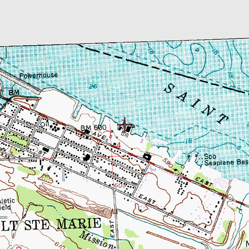 Topographic Map of United States Steel Corporation, MI