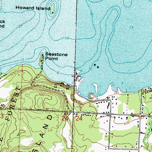 Topographic Map of Drummond Island Yacht Haven Ramp, MI