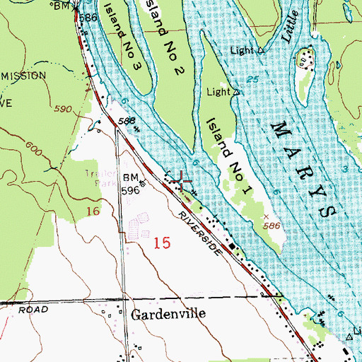 Topographic Map of Lawrences Marina, MI