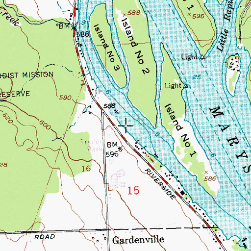 Topographic Map of Sault Sainte Marie Municipal Boat Harbor Ramp, MI
