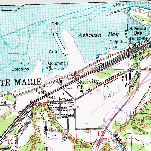 Topographic Map of The C Reiss Coal Company, MI