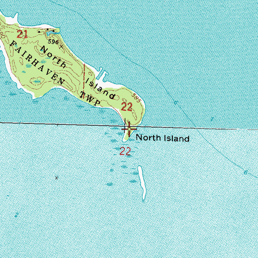 Topographic Map of North Island, MI