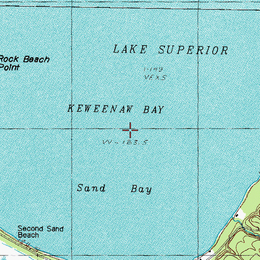 Topographic Map of Sand Bay, MI