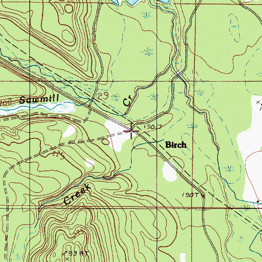 Topographic Map of Birch, MI