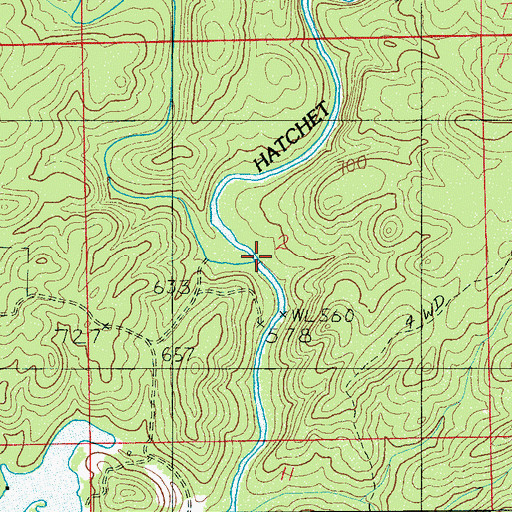 Topographic Map of Topopkin Creek, AL