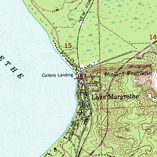 Topographic Map of Collens Landing, MI