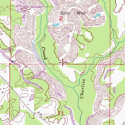 Topographic Map of Cedar Valley Mine, AL