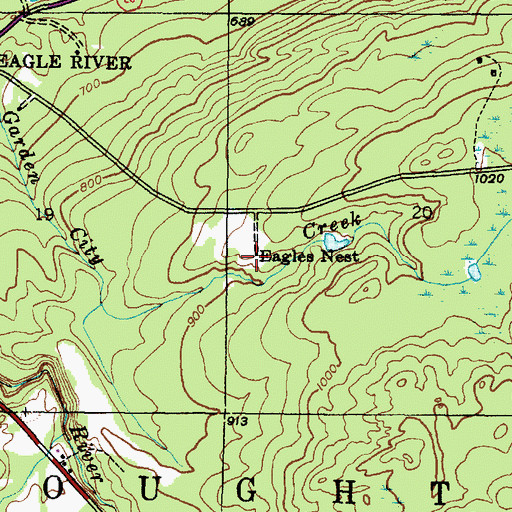 Topographic Map of Eagle Nest, MI