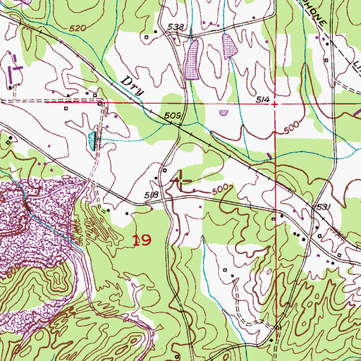 Topographic Map of Mary Lee Mine, AL