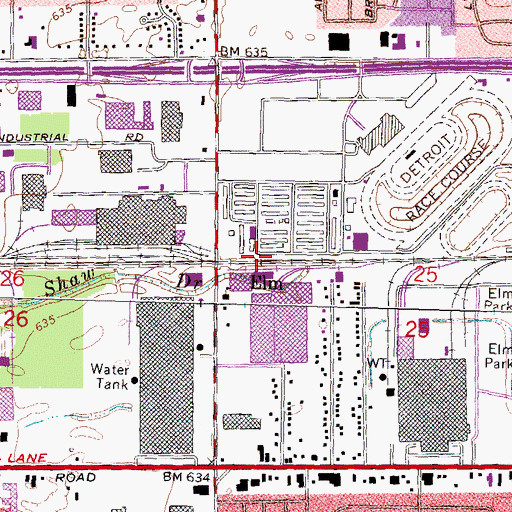 Topographic Map of Elm, MI