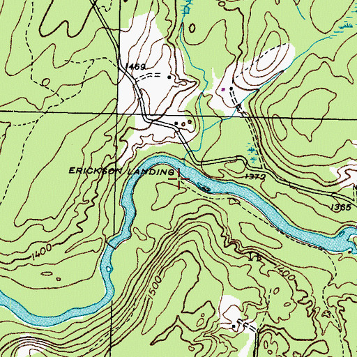 Topographic Map of Erickson Landing, MI