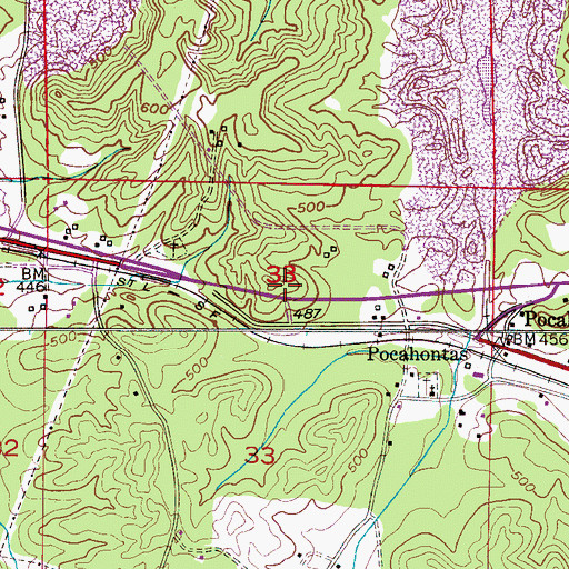 Topographic Map of Chickasaw Mine, AL