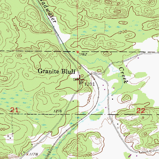 Topographic Map of Granite Bluff, MI