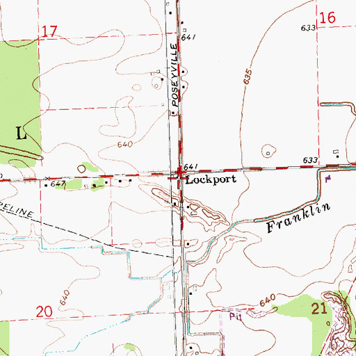 Topographic Map of Lockport, MI