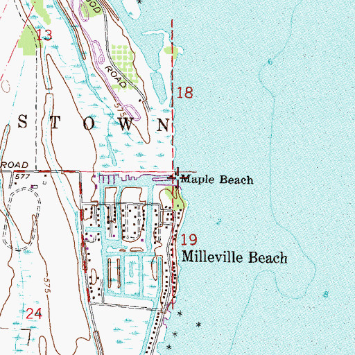 Topographic Map of Maple Beach, MI