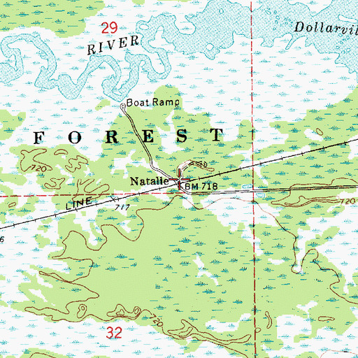 Topographic Map of Natalie, MI