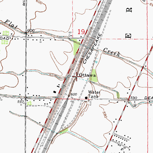 Topographic Map of Ottawa, MI