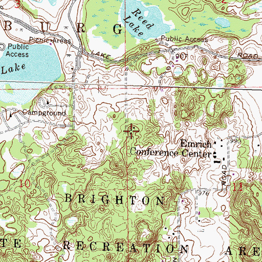 Topographic Map of Parishfield, MI