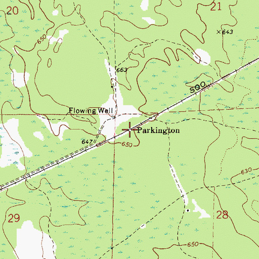 Topographic Map of Parkington, MI