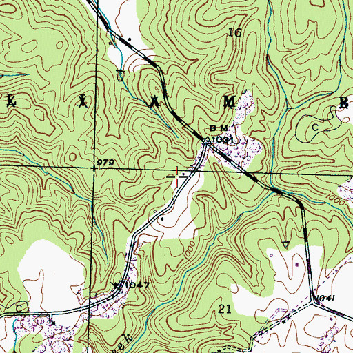 Topographic Map of Mountain Home Church, AL