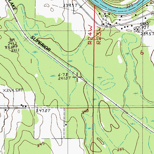 Topographic Map of Salva, MI