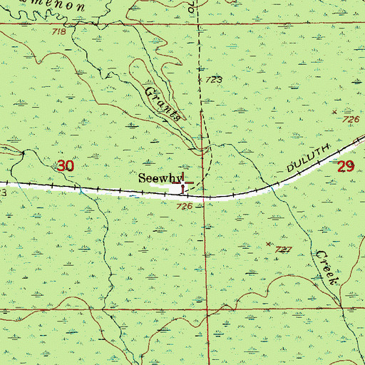 Topographic Map of Seewhy, MI
