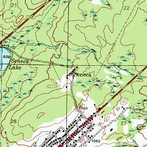 Topographic Map of Seneca, MI