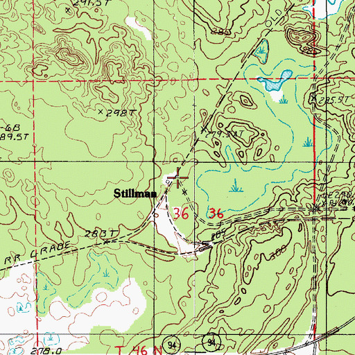 Topographic Map of Stillman, MI