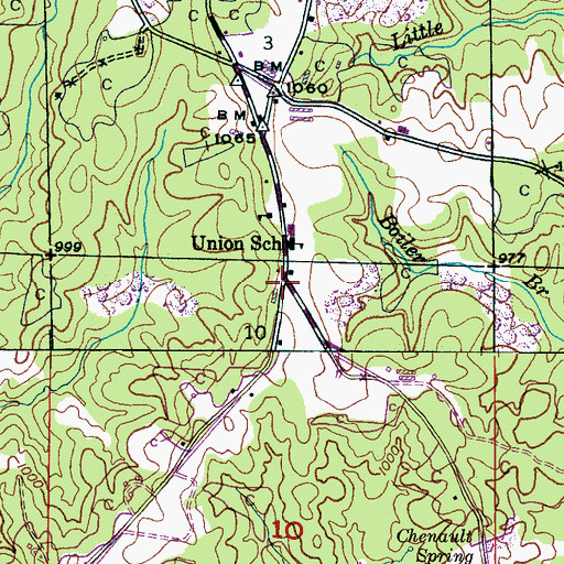 Topographic Map of Union, AL