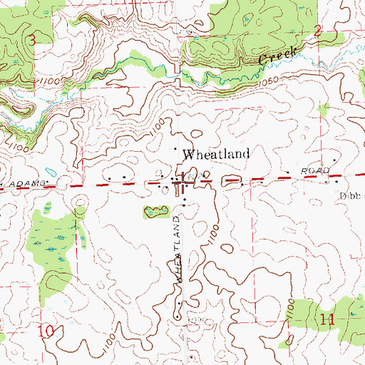 Topographic Map of Wheatland, MI