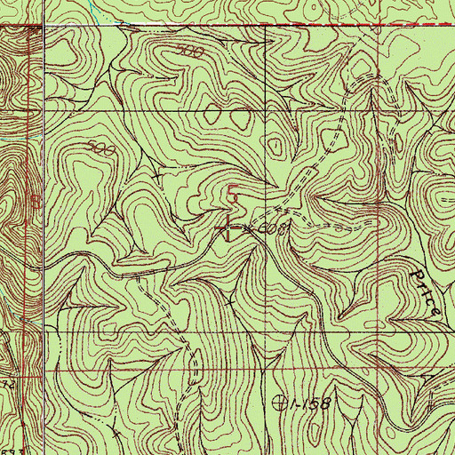 Topographic Map of Chestnut Hill Church (historical), AL