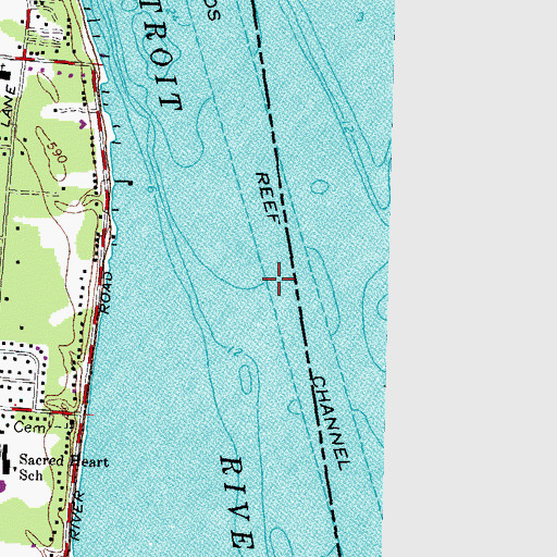 Topographic Map of Ballards Channel, MI