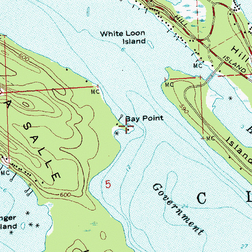 Topographic Map of Bay Point, MI