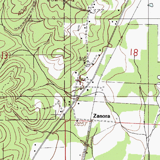 Topographic Map of Chilton (historical), AL