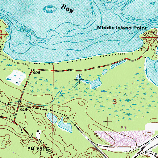 Topographic Map of Compeau Creek, MI