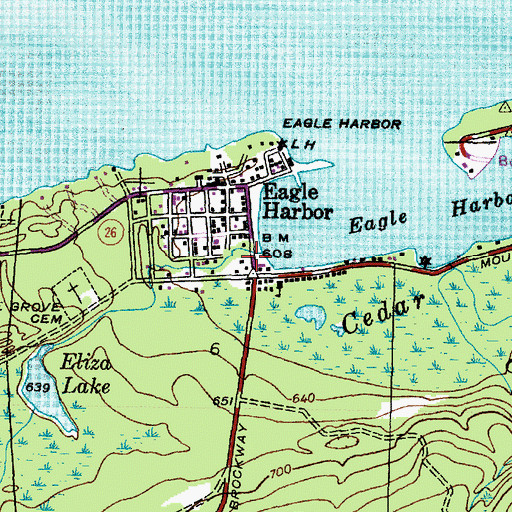 Topographic Map of Eliza Creek, MI