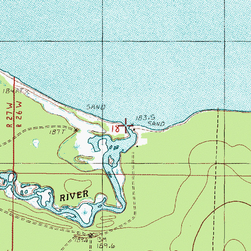 Topographic Map of Iron River, MI