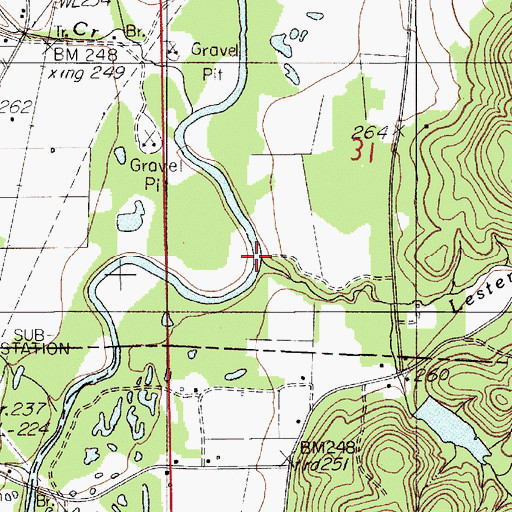 Topographic Map of Lester Branch, AL