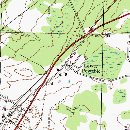 Topographic Map of Lewer Pewabic, MI