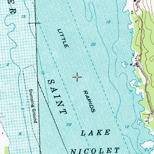 Topographic Map of Little Rapids Channel, MI