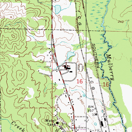Topographic Map of Maplesville High School, AL