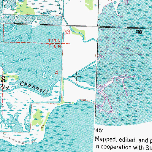 Topographic Map of Rifle River, MI