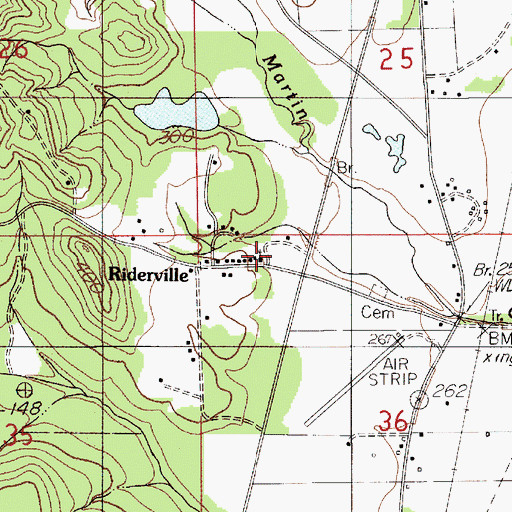 Topographic Map of Oak Grove Church, AL