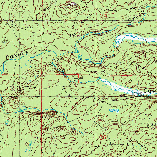 Topographic Map of Pages Creek, MI